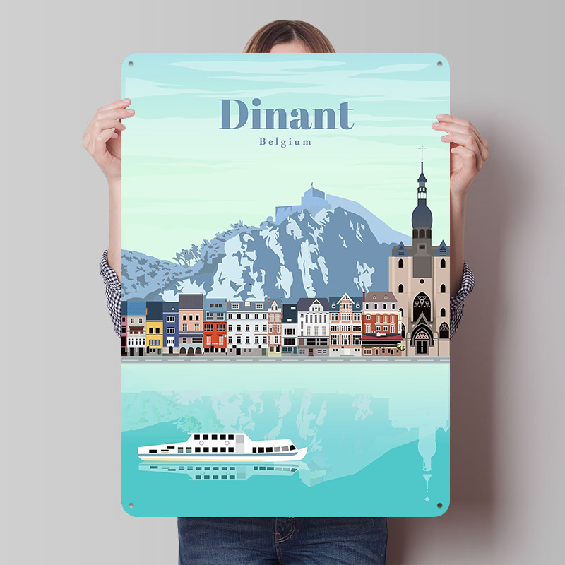 Travel Accessories For Europe - Póster impreso de viaje a Dinant,