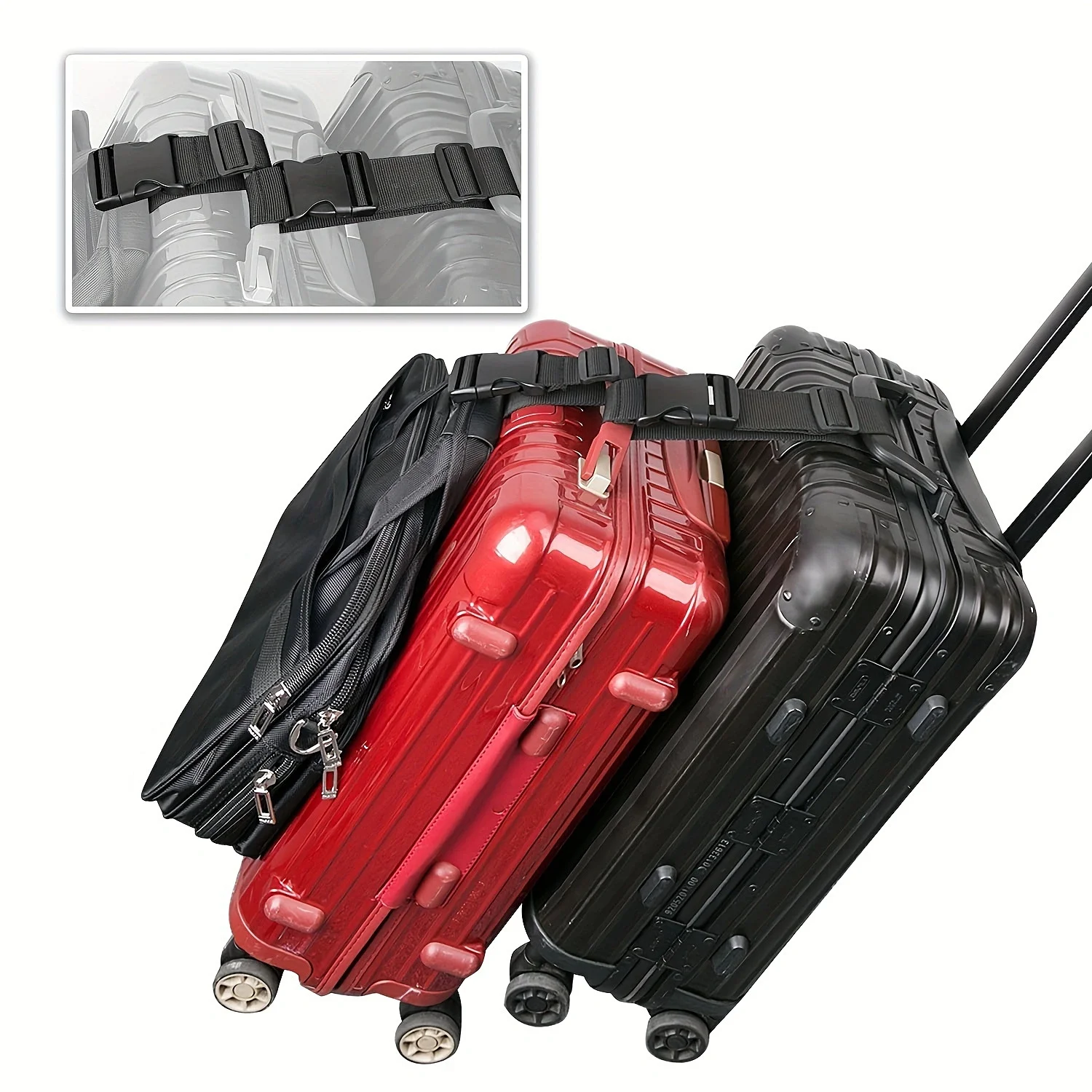 Travel Accessories Luggage Straps - Correas ajustables simples para equipaje, correa