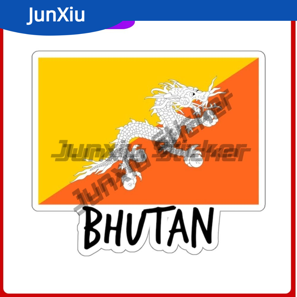 Sticker Luggage Decorative - Bandera de Butan, pegatinas de viaje