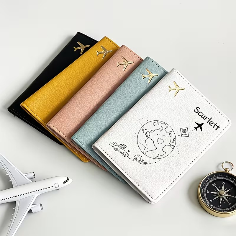 Travel Accessories Plane - Funda para pasaporte con texto de