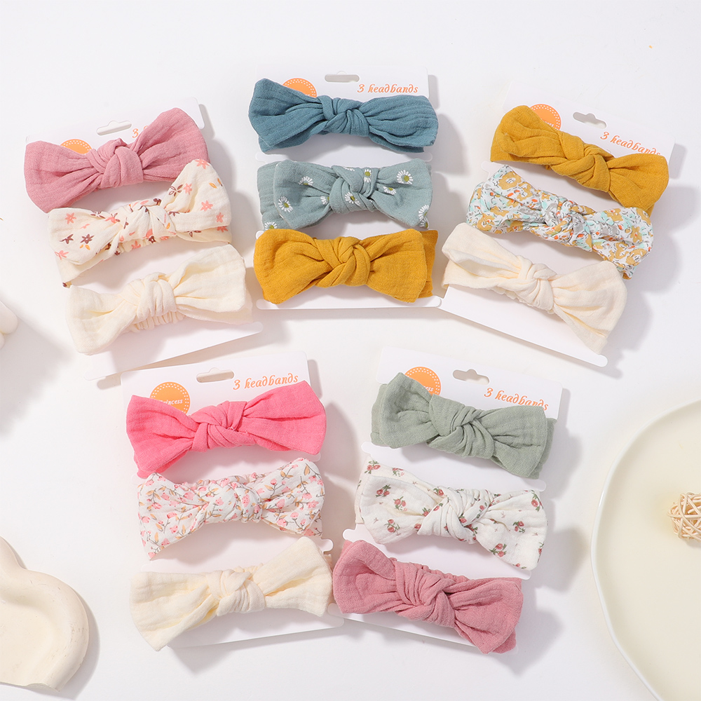 Travel Accessories With Toddler - 3 unids/set de diadema con lazo