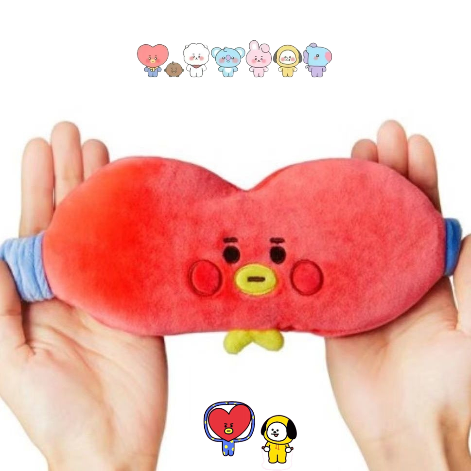 Travel Accessories Set - Antifaz de peluche BT21 con diseño