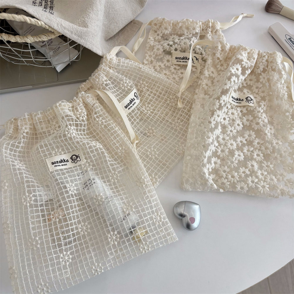 Travel Accessories Set - Bolsa de Maquillaje de Malla con