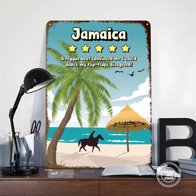Póster Metálico de Jamaica con - Travel Accessories For Jamaica reseña y precio