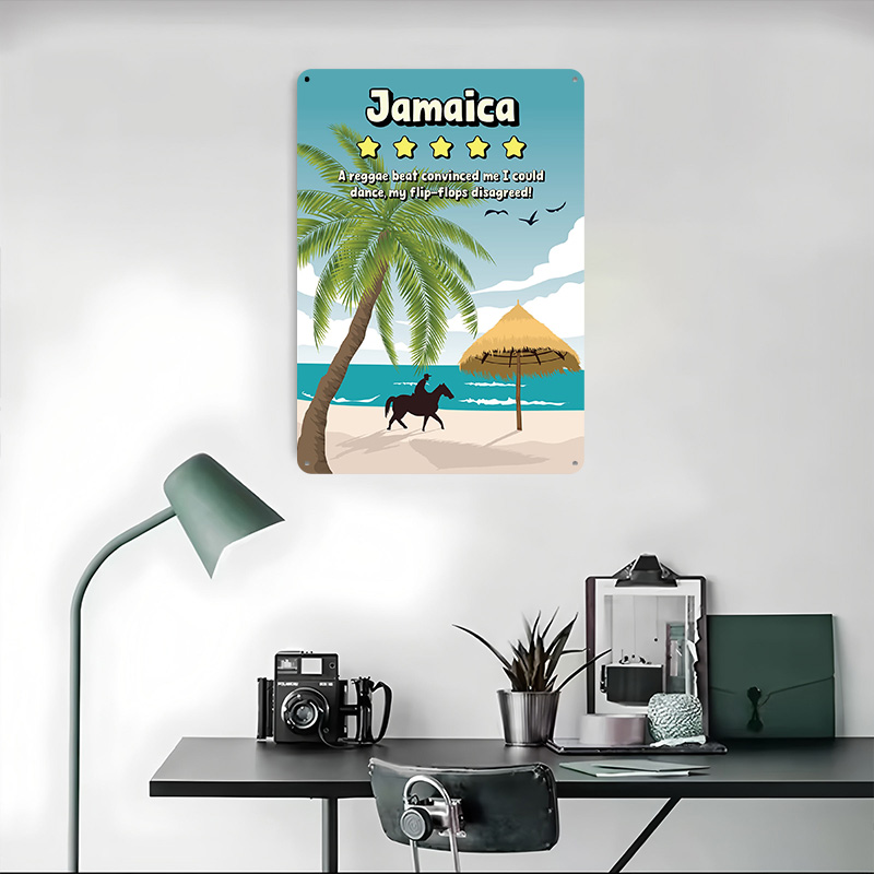 Póster Metálico de Jamaica con - Travel Accessories For Jamaica reseña y precio