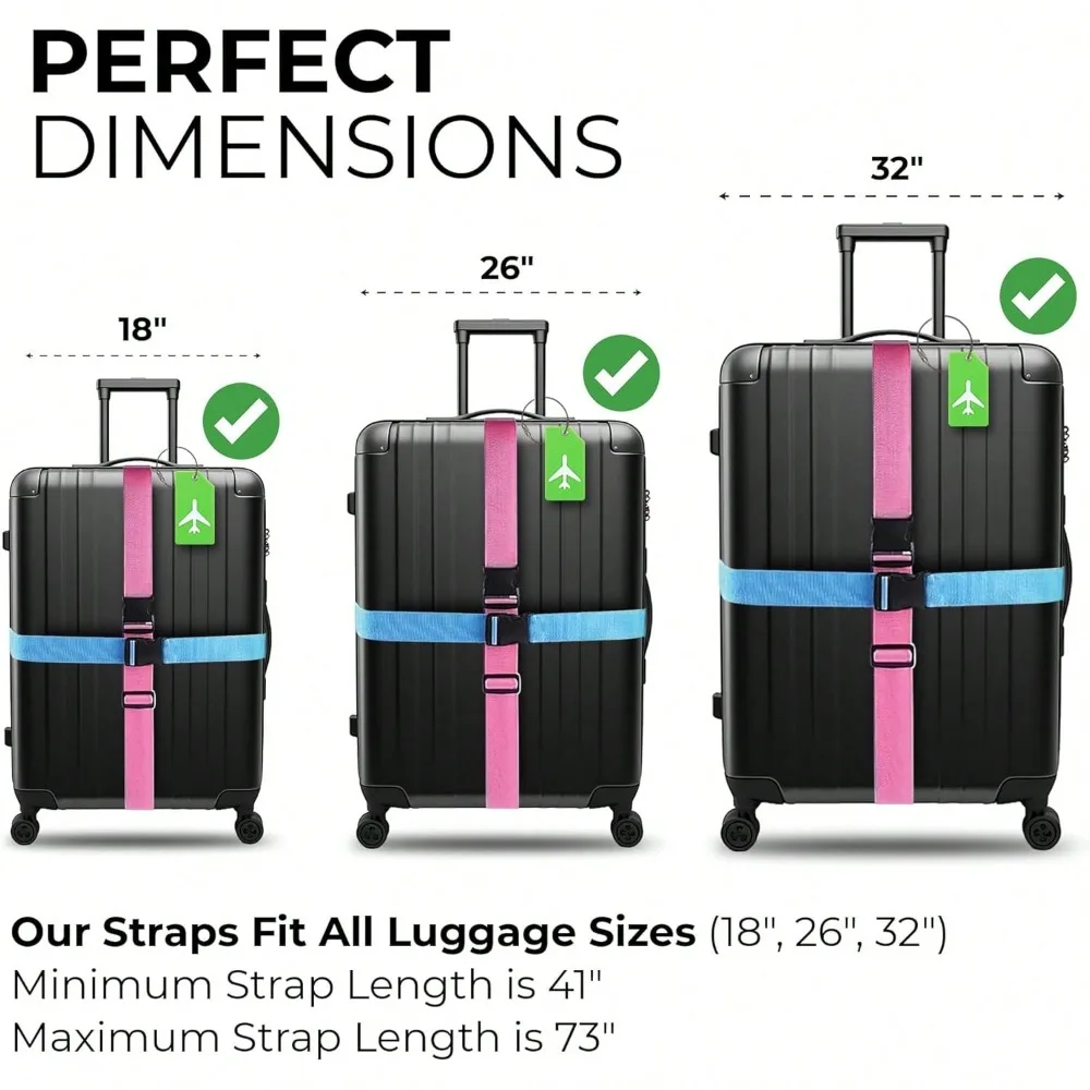 Juego de correas para equipaje - Travel Accessories Luggage Straps reseña y precio