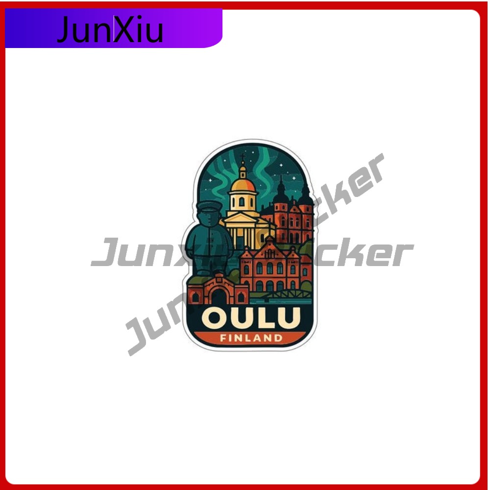 Oulu Finlandia ciudad vinilo c - Sticker Luggage Decorative reseña y precio