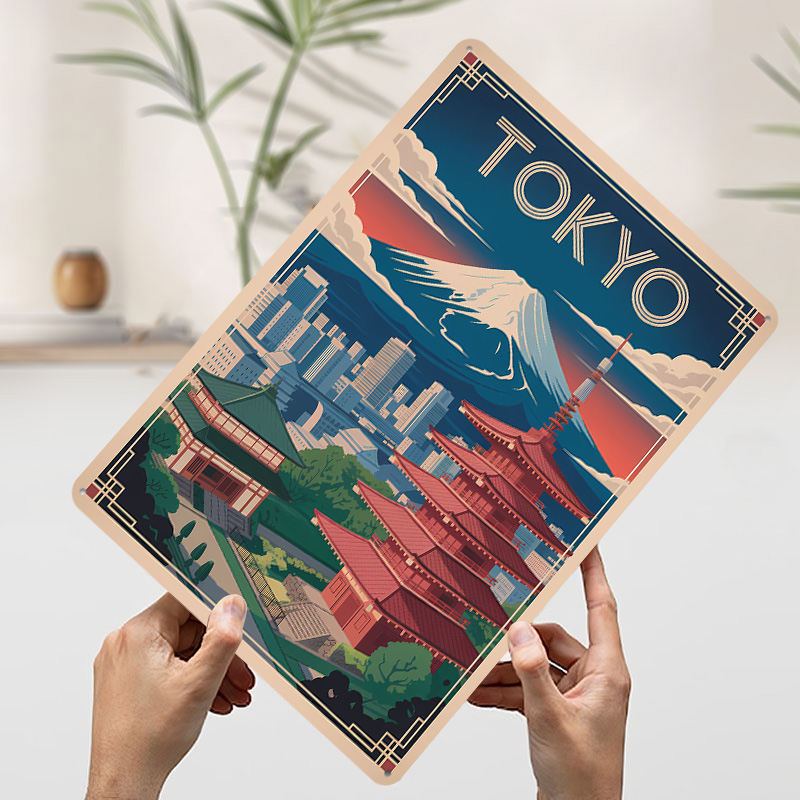Póster Metálico de Viaje a Tok - Travel Accessories For Europe reseña y precio