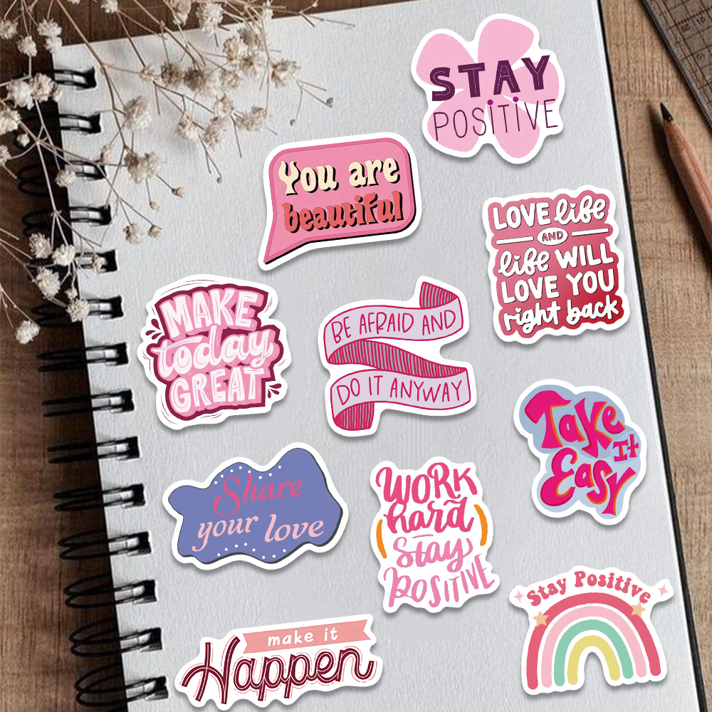 50 Uds. Pegatina de frase insp - Sticker Luggage Decorative reseña y precio