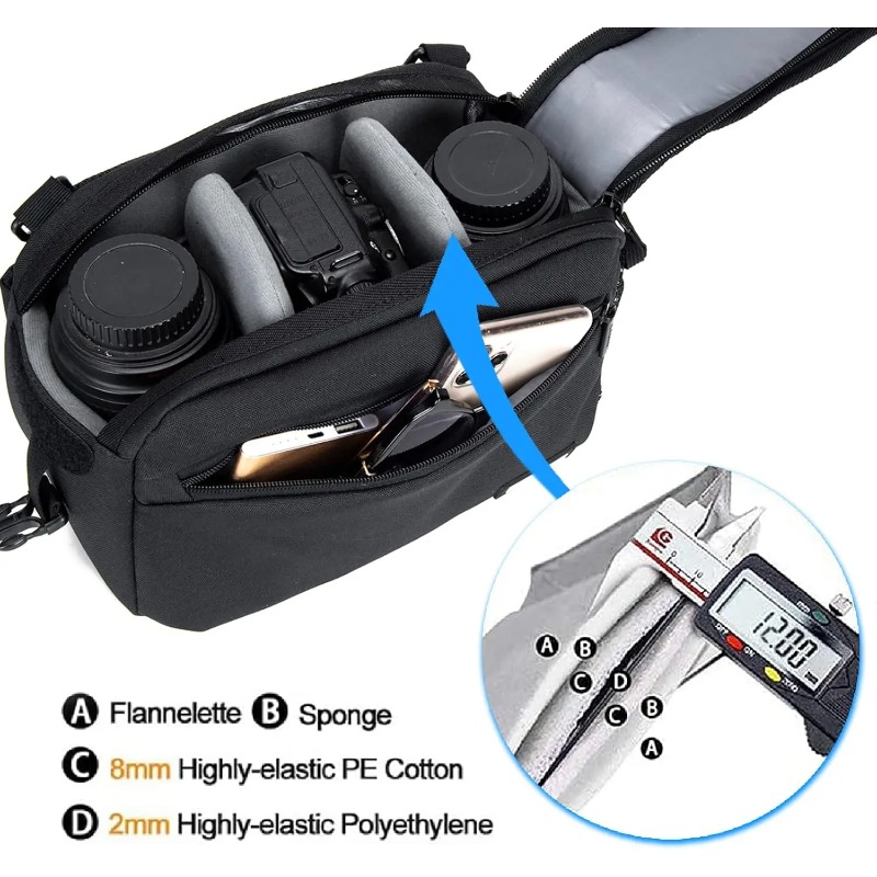 Bolso bandolera impermeable de - Camera Bag Travel reseña y precio
